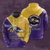 Baltimore Ravens Dense Ring Cross Line Pattern Hoodie 2