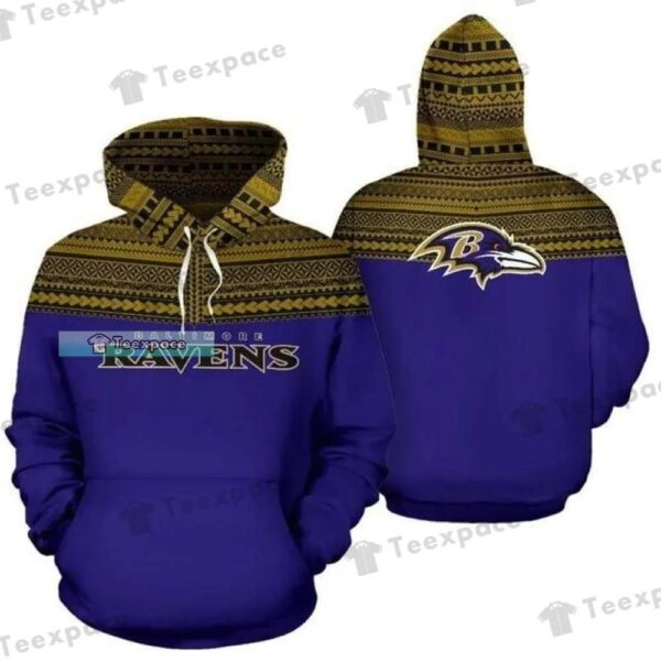 Baltimore Ravens NFL Ethics Pattern 3D Hoodie for fan