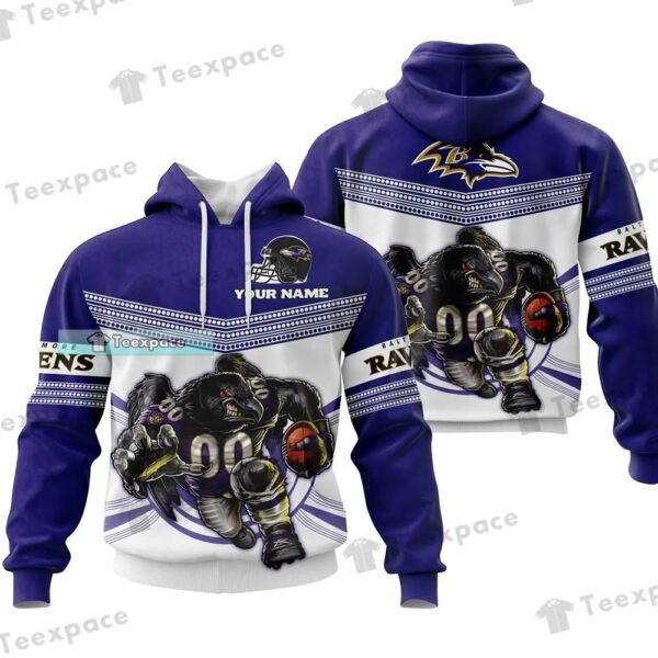 Baltimore Ravens NFL Fathead Mascot 3D Hoodie for fan