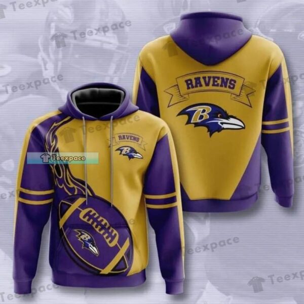 Baltimore Ravens Flame Ball Hoodie 2