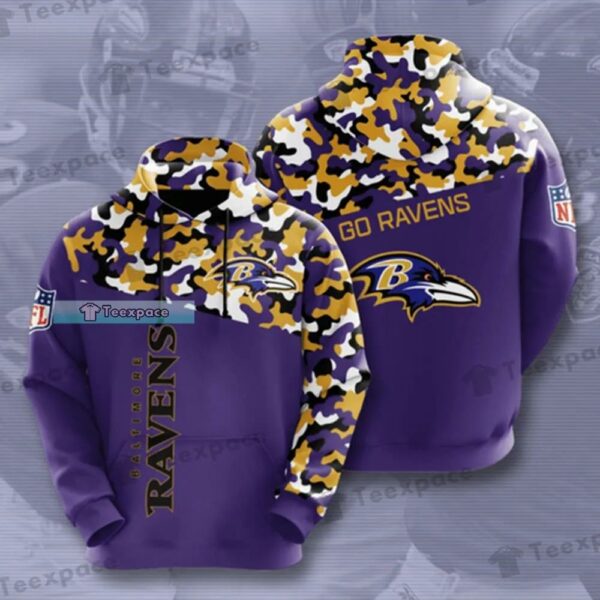Baltimore Ravens Go Ravens Camoflage Texture Hoodie 1