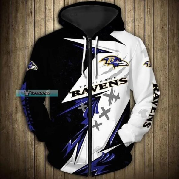 Baltimore Ravens Graffiti Sharp Line Texture Hoodie 1