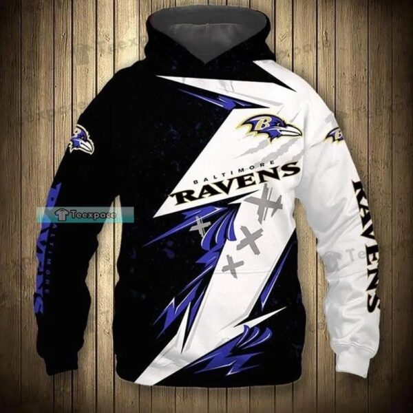 Baltimore Ravens Graffiti Sharp Line Texture Hoodie 2