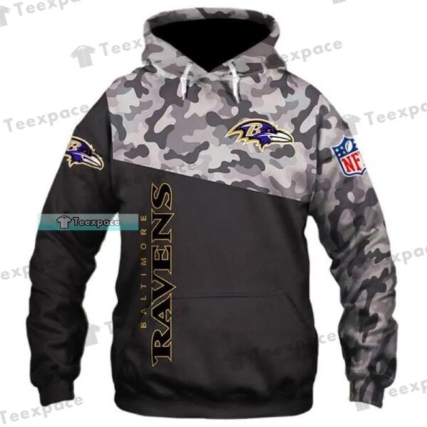 Baltimore Ravens Gray Camoflage Hoodie 2