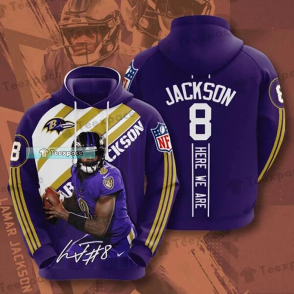 Baltimore Ravens Jackson Stripes Pattern Hoodie 1