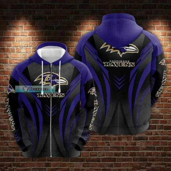 Baltimore Ravens Jogger Arrow Curved Stripes Texture Hoodie 1