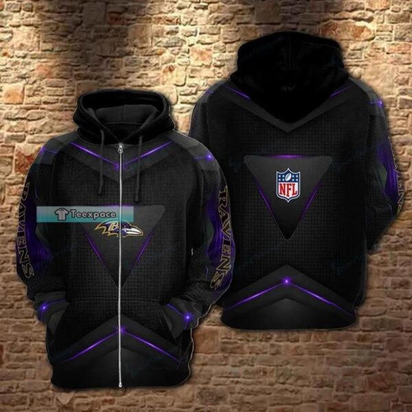 Baltimore Ravens Jogger Neon Purple Dark Texture Hoodie 1