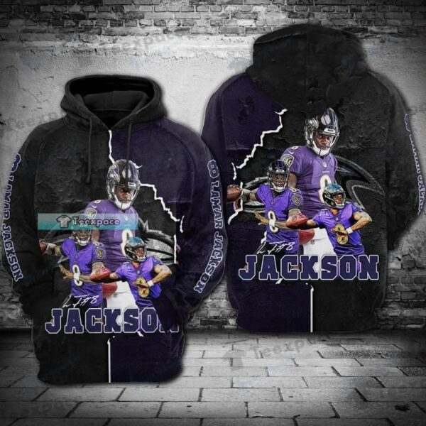 Baltimore Ravens Lamar Jackson Super Player Hoodie 2