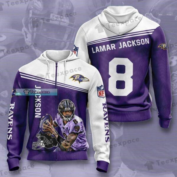 Baltimore Ravens Lamar Jackson Warrior Hoodie 1