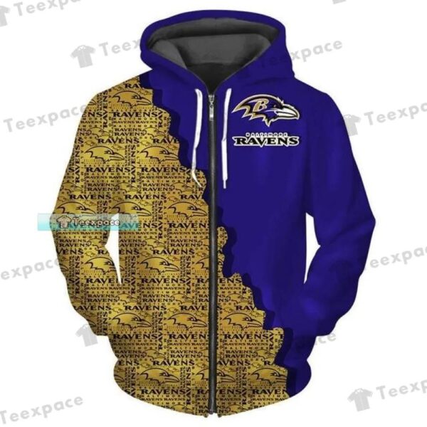 Baltimore Ravens Letter Print Pattern Hoodie 1