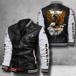 Baltimore-Ravens-NFL-USEagle-Bomber-Leather-Jacket-custom-black