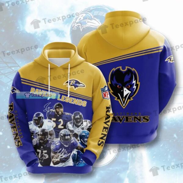 Baltimore Ravens Raves Legends Blue Yellow Hoodie 1