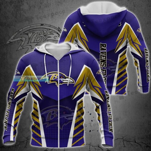 Baltimore Ravens Stripes Dot Pattern Hoodie 1