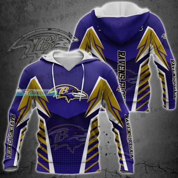 Baltimore Ravens Stripes Dot Pattern Hoodie 2