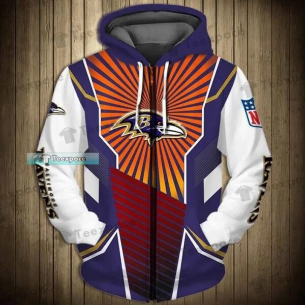 Baltimore Ravens Sunlight Stripes Hoodie 1