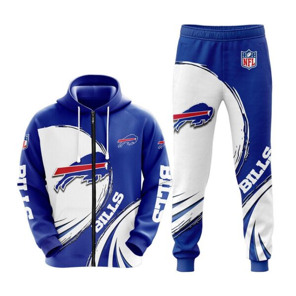 Buffalo Bills Men 3D Hoodie Pants Tracksuit Suit Hoodie Fans Sweatshirts Sweatpants