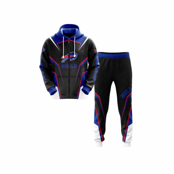 Buffalo Bills Men 3D Hoodie Pants Tracksuit Suit Hoodie Fans Sweatshirts Sweatpants v2