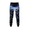 Buffalo Bills Mens Casual 3D Sweatpants lighting skull football Tracksuit for fan