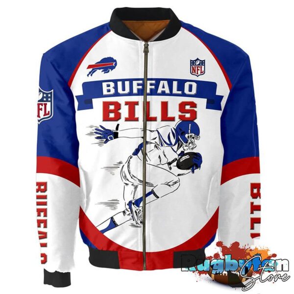 Buffalo Bills NFL 3d Bomber Jacket Graphic Running - New arrivals