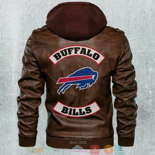 Buffalo Bills NFL Football Motorcycle Men logo custom Art hoodie mens Leather Jacket 1