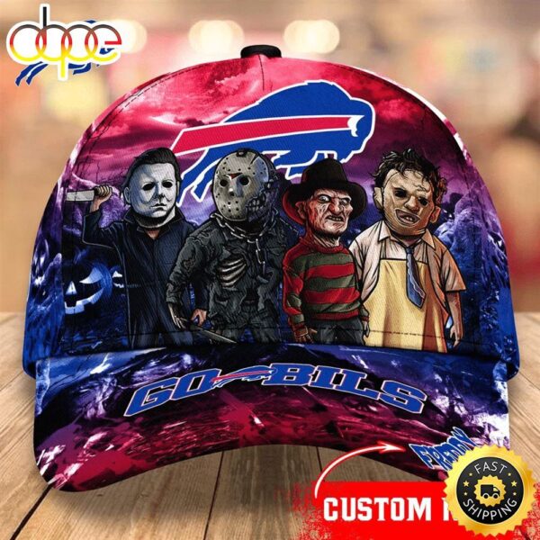 Buffalo Bills Nfl Personalized Trending Cap Mixed Horror Movie Characters