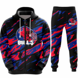 Buffalo Bills Tracksuit Outfits Men, color paint Hoodies Sweatshirts Sweatpants v1