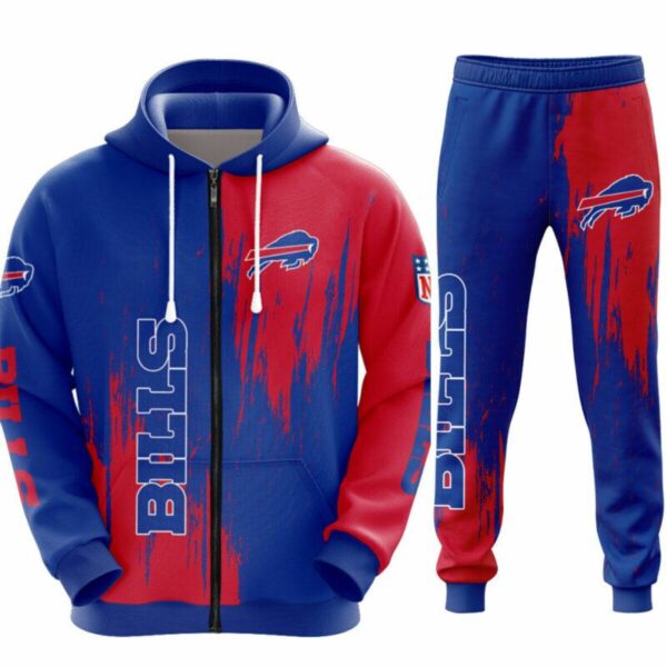 Buffalo Bills Tracksuit Outfits Men, Hoodies Pants Jogging Sweatshirts Sweatpants v2