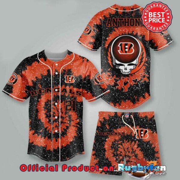 Chicago Bears NFL Grateful Dead 3D Personalized Premium Baseball Jersey