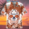 Chicago Bears Skull Flower Hawaiian Shirt Chicago Bears Skull Flower Hawaiian Shirt