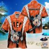 Cincinnati Bengals nfl mickey mouse Hawaiian Shirt custom for fan Cincinnati Bengals nfl mickey mouse Hawaiian Shirt custom for fan