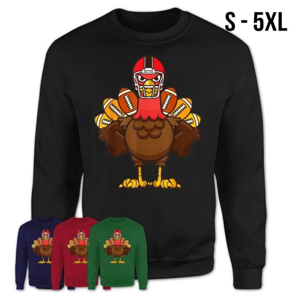 Cool turkey playing Thanksgiving Football Sweatshirt t shirt