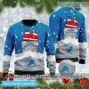 Custom Detroit Lions Ugly Christmas Sweater funny Santa Claus Detroit Lions Christmas Gift
