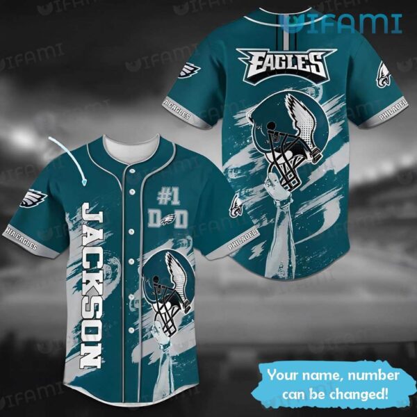 Custom Eagles Baseball Jersey Football Helmet Philadelphia Eagles Gift