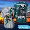 Custom Eagles Baseball Jersey Mascot Skeleton Eagles Gift Custom Eagles Baseball Jersey Mascot Skeleton Eagles Gift
