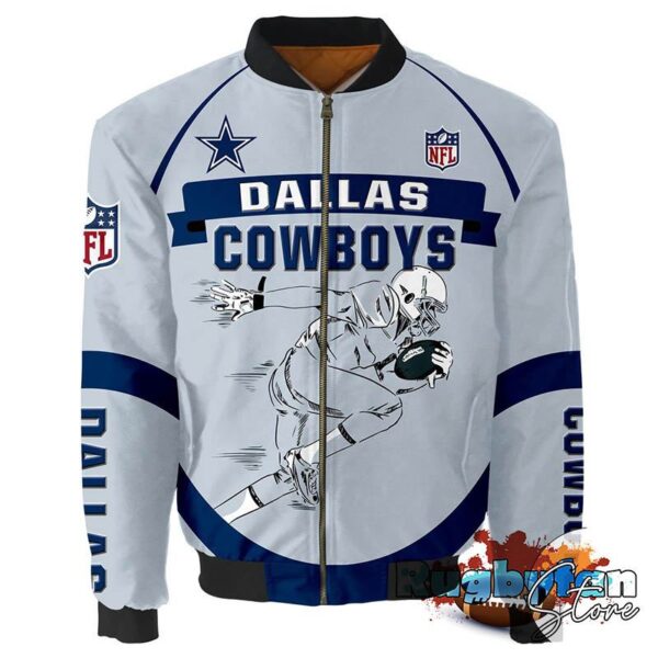 Dallas Cowboys NFL 3d Bomber Jacket Graphic Running - New arrivals