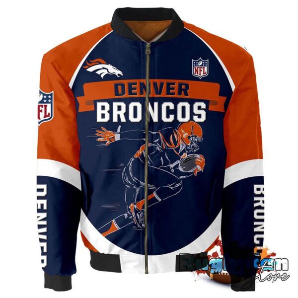 Denver Broncos NFL 3d Bomber Jacket Graphic Running - New arrivals