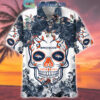Denver Broncos Skull Flower Hawaiian Shirt