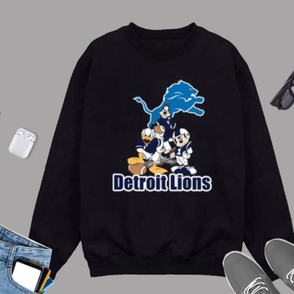 Detroit Lions nfl disney donald duck mickey mouse sweatshirt, t-shirt
