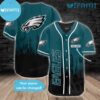 Eagles Baseball Jersey Green Grunge Pattern Custom Philadelphia Eagles Gift Eagles Baseball Jersey Green Grunge Pattern Custom Philadelphia Eagles Gift