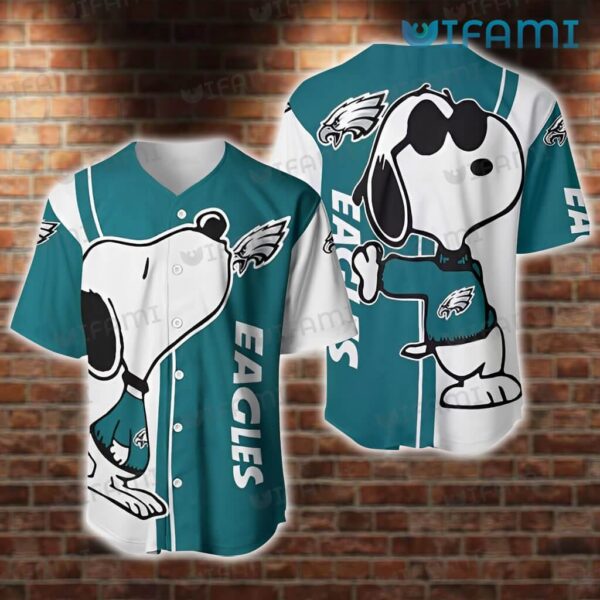 Eagles Baseball Jersey Snoopy Kiss Logo Philadelphia Eagles Gift