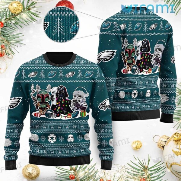 Eagles Christmas Sweater Darth Vader Boba Fett Stormtrooper Philadelphia Eagles Gift