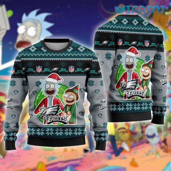 Eagles Christmas Sweater Rick Morty Philadelphia Eagles Gift