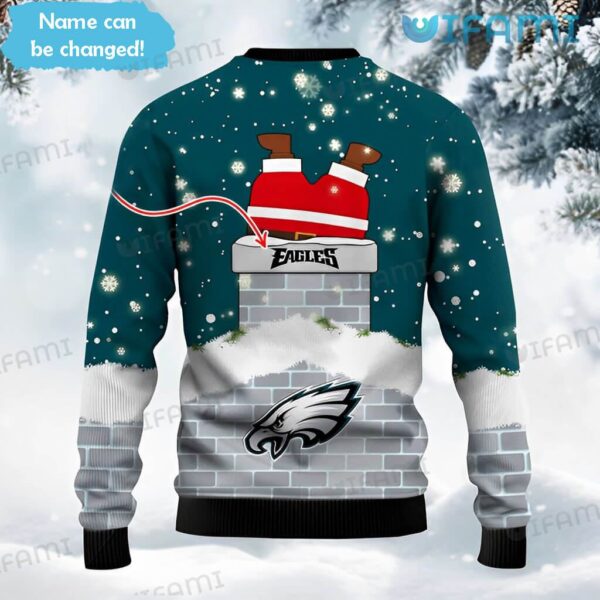 Eagles Christmas Sweater Santa Claus Chimney Philadelphia Eagles Gift