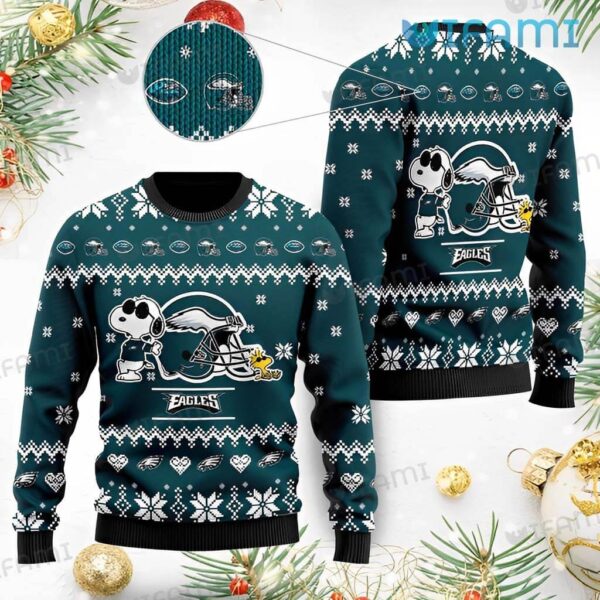 Eagles Christmas Sweater Snoopy Woodstock Football Helmet Philadelphia Eagles Gift