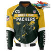 Green Bay Packers NFL 3d Bomber Jacket Graphic Running - New arrivals Green Bay Packers NFL 3d Bomber Jacket Graphic Running - New arrivals