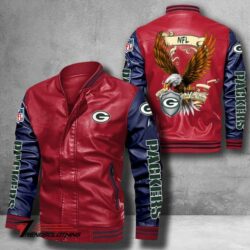 Green-Bay-Packers-NFL-USEagle-Bomber-Leather-Jacket-custom-red