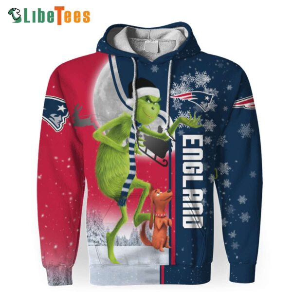 Grinch New England Patriots nfl 3d Hoodie Gifts For Fans