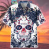 Houston Texans Skull Flower Hawaiian Shirt