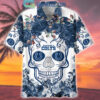Indianapolis Colts Skull Flower Hawaiian Shirt Indianapolis Colts Skull Flower Hawaiian Shirt