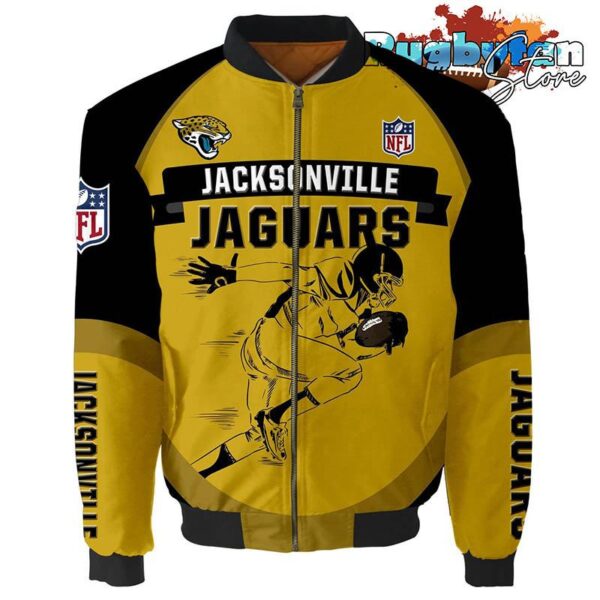 Jacksonville Jaguars NFL 3d Bomber Jacket Graphic Running - New arrivals